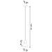 Lampada A Sospenzione In Cemento Qubic Grigio 1200xø100 Mm Legno - Foto miniatura 5