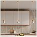 Lampada A Sospenzione In Cemento Qubic Grigio 1200xø100 Mm Legno - Foto miniatura 9