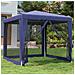 Tenda Per Feste Con 4 Pareti Laterali In Rete Blu 2,5x2,5m Hdpe - Foto miniatura 1