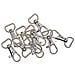 Anelli Semitondi Girevoli Con Moschettone 10 Pz Silver 1.5 Cm - Foto miniatura 1