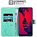Cadorabo Custodia Compatibile Con Huawei P20 Pro In Turchese Fiore - Coperchio Protettivo In Design Floreale Con Chiusura Magnetica, Funzione Stand E Slot Per Carte - Foto miniatura 3