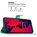 Cadorabo Custodia Compatibile Con Huawei P20 Pro In Turchese Fiore - Coperchio Protettivo In Design Floreale Con Chiusura Magnetica, Funzione Stand E Slot Per Carte - Foto miniatura 4