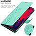 Cadorabo Custodia Compatibile Con Huawei P20 Pro In Turchese Fiore - Coperchio Protettivo In Design Floreale Con Chiusura Magnetica, Funzione Stand E Slot Per Carte - Foto miniatura 5