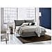 Letto Matrimoniale Deborah, Letto Contenitore Con Rivestimento In Tessuto, 100% Made In Italy, Apertura Frontale, Adatto Per Materasso Cm 160x190, Grigio - Foto miniatura 1