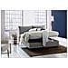 Letto Matrimoniale Deborah, Letto Contenitore Con Rivestimento In Tessuto, 100% Made In Italy, Apertura Frontale, Adatto Per Materasso Cm 160x190, Grigio - Foto miniatura 3