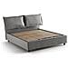Letto Matrimoniale Deborah, Letto Contenitore Con Rivestimento In Tessuto, 100% Made In Italy, Apertura Frontale, Adatto Per Materasso Cm 160x190, Grigio - Foto miniatura 4