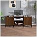 Mobile Porta Dischi Rovere Marrone 121x38x48 Legno Multistrato - Foto miniatura 2