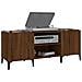 Mobile Porta Dischi Rovere Marrone 121x38x48 Legno Multistrato - Foto miniatura 3