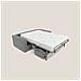 Nixon Divano letto matrimoniale con materasso 20 cm in tessuto impermeabile T03 200 cm (mat. 140x197) grigio - Foto miniatura 3