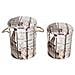 Pouf Contenitori Da Interno In Pvc Con Decoro Parigi Tour Eiffel Set 2 Pezzi - Lightgrey - Foto miniatura 1