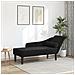 Chaise Lounge con Cuscini Nero in Velluto - Foto miniatura 1