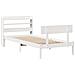 Letto Senza Materasso Bianco 90x200 Cm Legno Massello Di Pino - Foto miniatura 3