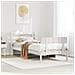Letto Senza Materasso Bianco 90x200 Cm Legno Massello Di Pino - Foto miniatura 1