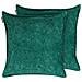 Set Di 2 Cuscini Verpis Cotone 50 X 50 Cm Verde Smeraldo Tinta Unita - Foto miniatura 2