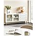 Credenza Espositiva In Vetro Milora 160 Cm Bianco - Foto miniatura 1
