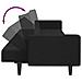 Divano Letto a 2 Posti con Poggiapiedi Nero in Tessuto - Foto miniatura 8