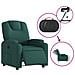 Poltrona Elettrica Reclinabile Verde Scuro in Tessuto - Foto miniatura 6