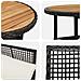 Set da pranzo da giardino 5 pezzi in Polyrattan Nero - Foto miniatura 9