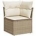 Set Divano da Giardino 9 pz con Cuscini Beige in Polyrattan - Foto miniatura 4