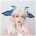 Cerchietto Gotico Angelo: Accessorio Cosplay Con Orecchie Di Falena E Corna Per Halloween E Eventi Black+blue - Foto miniatura 2
