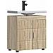 Mobile per lavabo da bagno TULUM rovere sonoma 60 x 34 x 63 cm - Foto miniatura 3