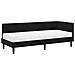 Cornice del letto ad angolo Nero 80 x 200 cm Velluto - Foto miniatura 1