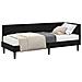 Cornice del letto ad angolo Nero 80 x 200 cm Velluto - Foto miniatura 3