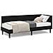 Cornice del letto ad angolo Nero 80 x 200 cm Velluto - Foto miniatura 4