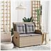 Panchina da giardino con cuscino Beige Poly Rattan - Foto miniatura 2