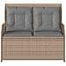 Panchina da giardino con cuscino Beige Poly Rattan - Foto miniatura 3