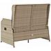 Panchina da giardino con cuscino Beige Poly Rattan - Foto miniatura 5