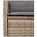 Panchina da giardino con cuscino Beige Poly Rattan - Foto miniatura 6