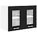 Armadio pensile Riga 2 pcs Rovere Nero 60 x 31 x 40 cm - Foto miniatura 5