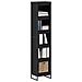 Armadio per Libri Rovere Nero 80 x 30 x 155 cm - Foto miniatura 3