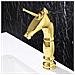 Rubinetto per lavabo da bagno, Blackswan, tipo M275 Unicorn, modello medio oro, misura 27,2 cm - Foto miniatura 2