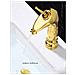 Rubinetto per lavabo da bagno, Blackswan, tipo M275 Unicorn, modello medio oro, misura 27,2 cm - Foto miniatura 3