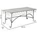 Tavolino In Metallo 120,65x56,52x52,07h Cm Grigio - Foto miniatura 3