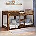 Letto a Castello per Bambini Rovere fumé 100 x 190 cm - Foto miniatura 2