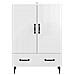 Credenza Bianco Lucido 66 x 34,5 x 95 cm Legno ingegnerizzato - Foto miniatura 3
