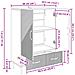 Credenza Bianco Lucido 66 x 34,5 x 95 cm Legno ingegnerizzato - Foto miniatura 7