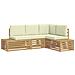 Set di divani da esterno Bianco 213,5 x 154,5 x 73 cm - Foto miniatura 1