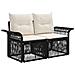 Set Divano da Giardino 11 pcs Nero polyrattan - Foto miniatura 4