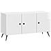 Mobile TV Bianco Lucido 99 x 34,5 x 50 cm Legno ingegnerizzato - Foto miniatura 1
