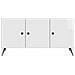 Mobile TV Bianco Lucido 99 x 34,5 x 50 cm Legno ingegnerizzato - Foto miniatura 4