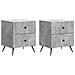 Armadio da Notte 2 pcs Grigio Cemento 43 x 34,5 x 47,5 cm - Foto miniatura 1