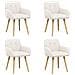 Sedie da pranzo 4 pcs Bouclé Crema 59 x 57 x 85 cm - Foto miniatura 1