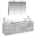 Set di mobili per il bagno 4 pcs Grigio Cemento - Foto miniatura 1