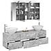 Set di mobili per il bagno 4 pcs Grigio Cemento - Foto miniatura 3