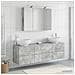 Set di mobili per il bagno 4 pcs Grigio Cemento - Foto miniatura 4