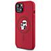 Custodia In Silicone Karl Lagerfeld Con Teste Di Karl E Choupette, Magsafe, Iphone 15, Rossa - Foto miniatura 2